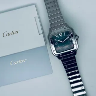 Cartier Santos WSSA0061 35mm Stainless steel Green