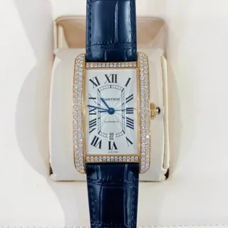 Cartier Tank Américaine W2609756 31.5mm Rose gold Silver