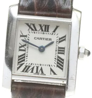 Cartier Tank Française W5001256 20mm White gold Champagne