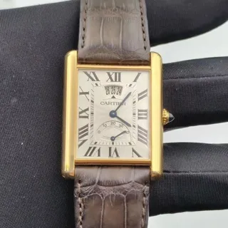 Cartier Tank Louis Cartier W1560003 29.2mm Rose gold Silver