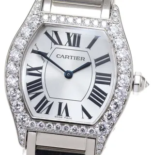 Cartier Tortue WA5072W9 28mm White gold Silver