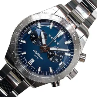 Edox 10116-3-BUIDN 40mm Steel Blue