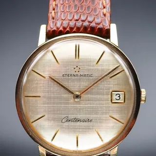 Eterna Matic 35mm Yellow gold Champagne