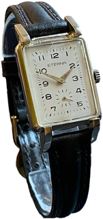 Eterna Gents Dress Watch white gold plated$steel