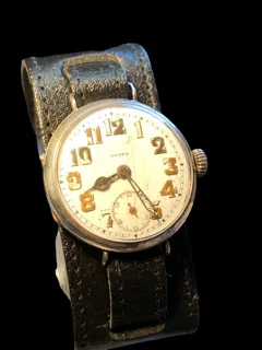 Gruen Royal Flying Corp Sterling Silver Trench Watch Sterling Silver