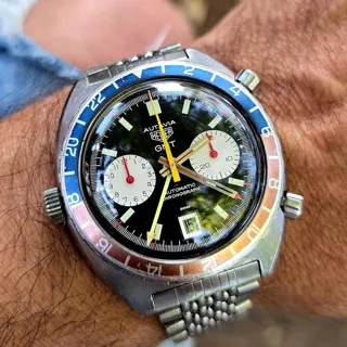 Heuer 1163 42mm Steel Black