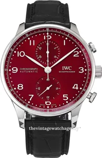 IWC Portugieser IW371616 41mm Stainless steel Red