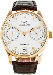 IWC Portugieser IW500101 42.5mm Rose gold Silver