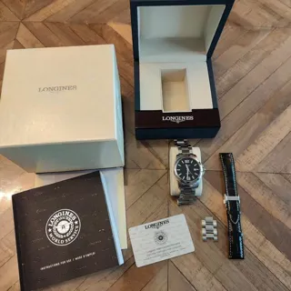 Longines Conquest L3.777.4.58.6 41mm Steel Black