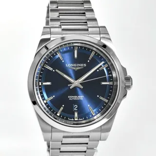 Longines Conquest L38304926 41mm Stainless steel Blue