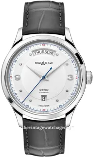 Montblanc Heritage 119947 39mm brushed/polished steel Silver