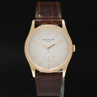 Patek Philippe Calatrava 5196R-001 37mm Rose gold Silver