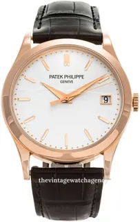 Patek Philippe Calatrava 5296R-010 38mm Rose gold Silver