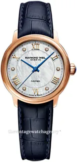 Raymond Weil Maestro 2131-P53-00966 31mm rose gold colored steel white$mother of pearl