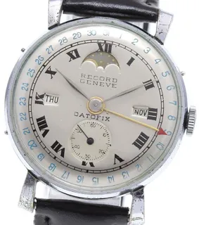 Record Watch Company RECORD DATOFIX 33mm Stainless steel Silver