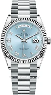 Rolex Day-Date 36 128236-0008 36mm Platinum Blue