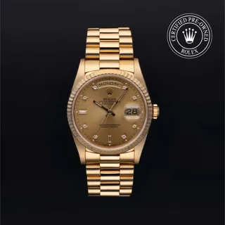 Rolex Day-Date 36 18238 36mm Yellow gold Champagne