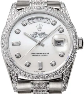 Rolex Day-Date 36 CDSRDD36MOPD 36mm White gold Custom MOP