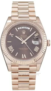 Rolex Day-Date 40 228235-0002 40mm Rose gold Brown