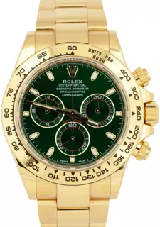 Rolex Daytona 116500LN Yellow gold Green