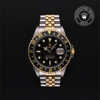 Rolex GMT-Master II 16713 40mm Yellow gold and Stainless steel Black