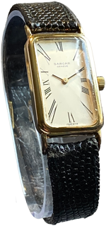 Sarcar Gents Dress Watch yellow gold plate$steel