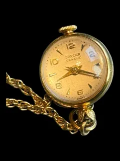 Sarcar Ladies Exhibition Pendant Watch Gold-plated