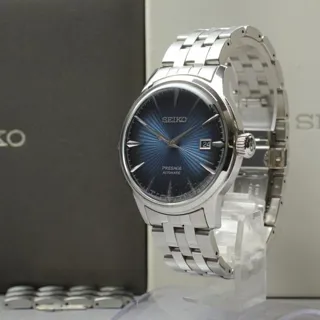 Seiko Presage 4R35-01T0 41mm Steel Blue