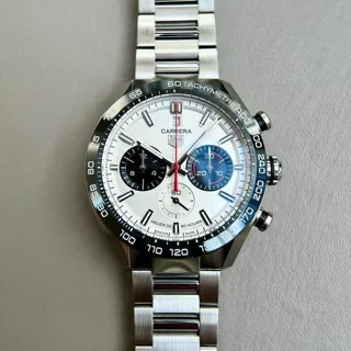 TAG Heuer Carrera CBN2A1D.BA0643 44mm Stainless steel Silver and White