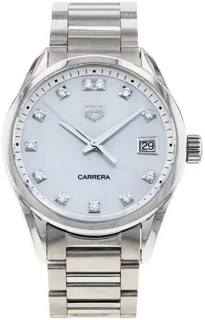 TAG Heuer Carrera Lady WBK1318.BA0652 Stainless steel Mother of Pearl White$Diamond