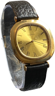 Tissot Gents Dress Watch yellow gold plated$steel Champagne