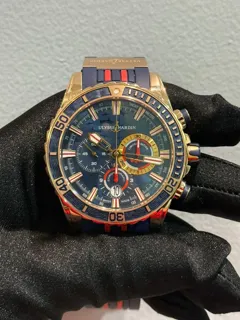 Ulysse Nardin Diver Chronograph 1502-151LE-3/93-HAMMER 44mm Rose gold Blue