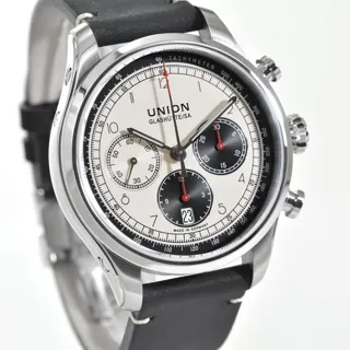 Union Glashütte Belisar Chronograph D009.427.16.262.02 44mm Steel Mother of pearl