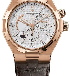 Vacheron Constantin Overseas Dual Time 47450/000R-9404 42mm Rose gold Silver