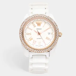 Versace DV One 01AC1 41mm Ceramic$Stainless Steel$Rose Gold Plated Mother of Pearl