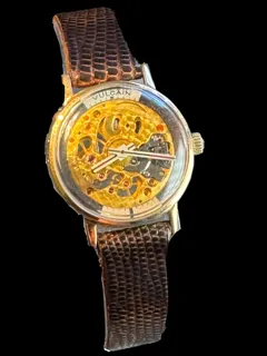 Vulcain Ladies Skeleton Dress Watch Gold-plated