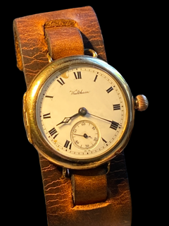 Waltham Watch Company Gents Trench Style Dress Watch Gold Plate