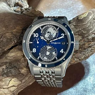 Montblanc 1858 125567 42mm Titanium Blue