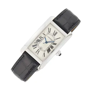 Cartier Tank Américaine 1741 45mm 18k white gold White