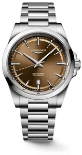 Longines Conquest L38304626 41mm Stainless steel Brown