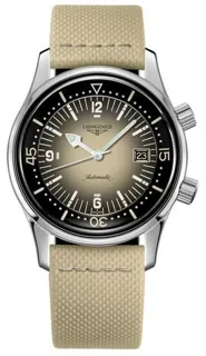 Longines Heritage L37744302 42mm Stainless steel Beige