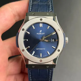 Hublot Classic Fusion 511.NX.7170.LR 45mm Titanium Blue