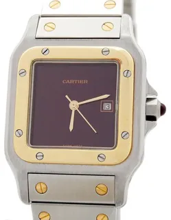 Cartier Santos 2961 29mm Gold/Steel Bordeaux