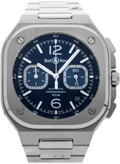 Bell & Ross BR 05 Chronograph BR05CBLUSTSST 42mm Stainless steel Blue