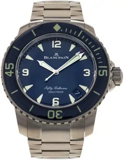 Blancpain Fifty Fathoms 5015-12B40-98B 45mm Titanium Blue