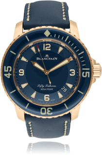 Blancpain Fifty Fathoms 50153603C Rose gold Blue