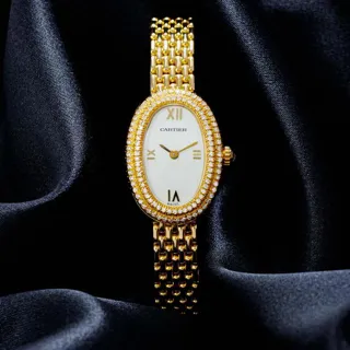 Cartier Baignoire REF. 6601 MOP 20mm Yellow gold Mother of pearl