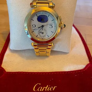 Cartier Pasha 30001 38mm Yellow gold White