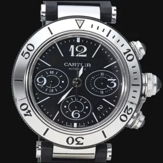 Cartier Pasha Seatimer W31088U2 42mm Steel Black