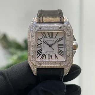 Cartier Santos 100 2878 33mm Steel Silver